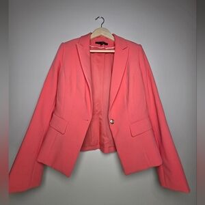 Preloved White House Black Market Blazer with Golden Buttons Coral/Orange size 8